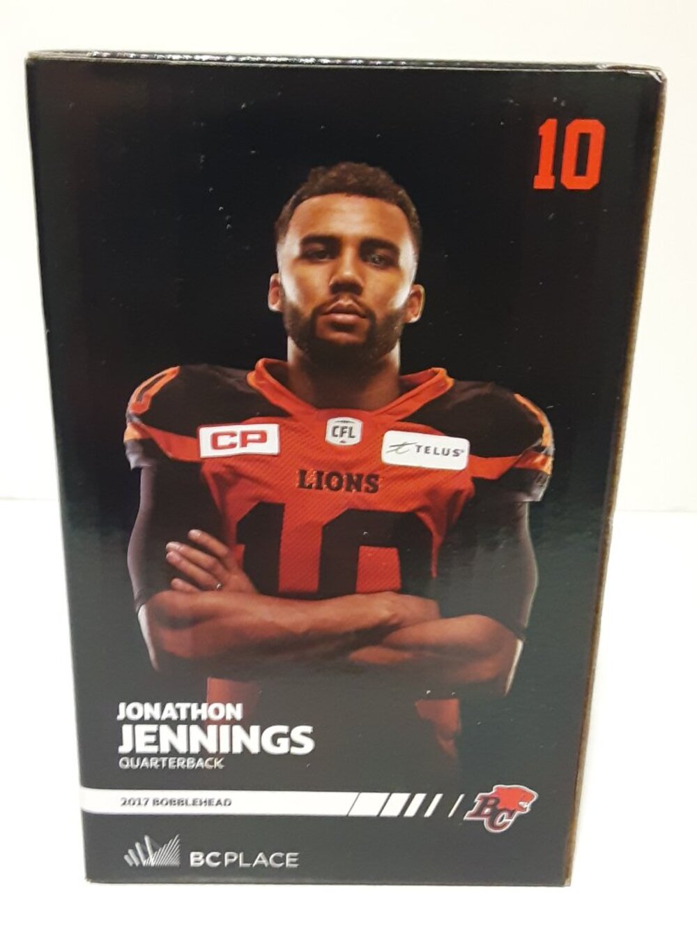 BC Lions #10 Jonathon Jennings Quarterback 2017 Bobblehead CFL Football NEW NIB